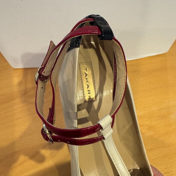 Tahari Brianna T-Strap Spectator Heels - sz 8.5 - Picture 7 of 7